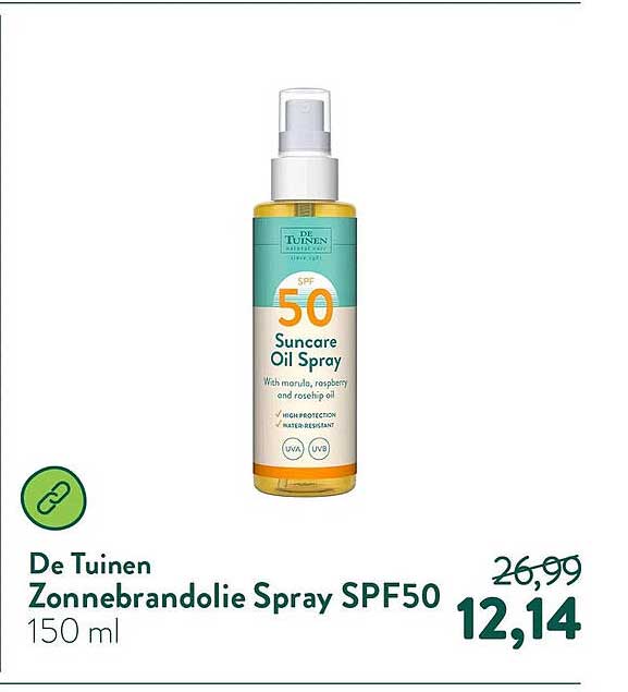 De Tuinen Zonnebrandolie Spray SPF50 150 ml