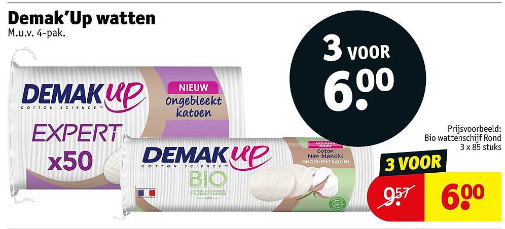 Demak'Up watten M.u.v. 4-pak. 3 voor