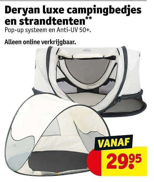 Deryan luxe campingbedjes en strandtenten**