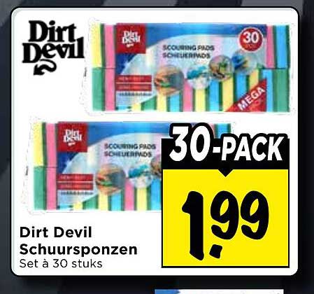 Dirt Devil Schuursponzen Set à 30 stuks 30-PACK