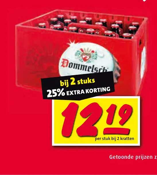 Dommelsch bij 2 stuks 25% EXTRA KORTING