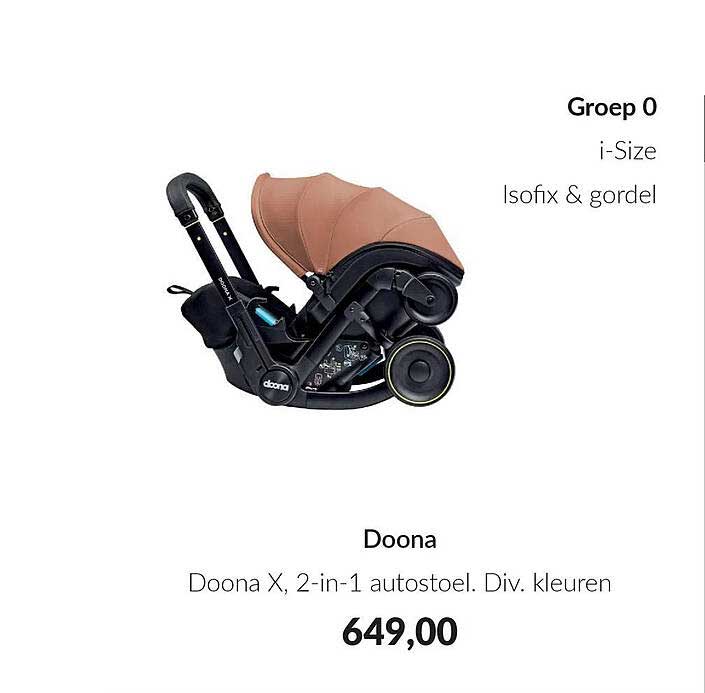 Doona X, 2-in-1 autostoel. Div. kleuren