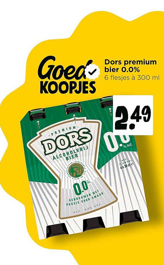 Dors premium bier 0.0% 6 flesjes à 300 ml