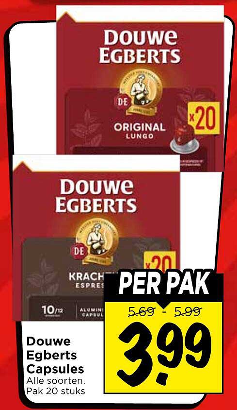 Douwe Egberts Capsules Alle soorten. Pak 20 stuks PER PAK