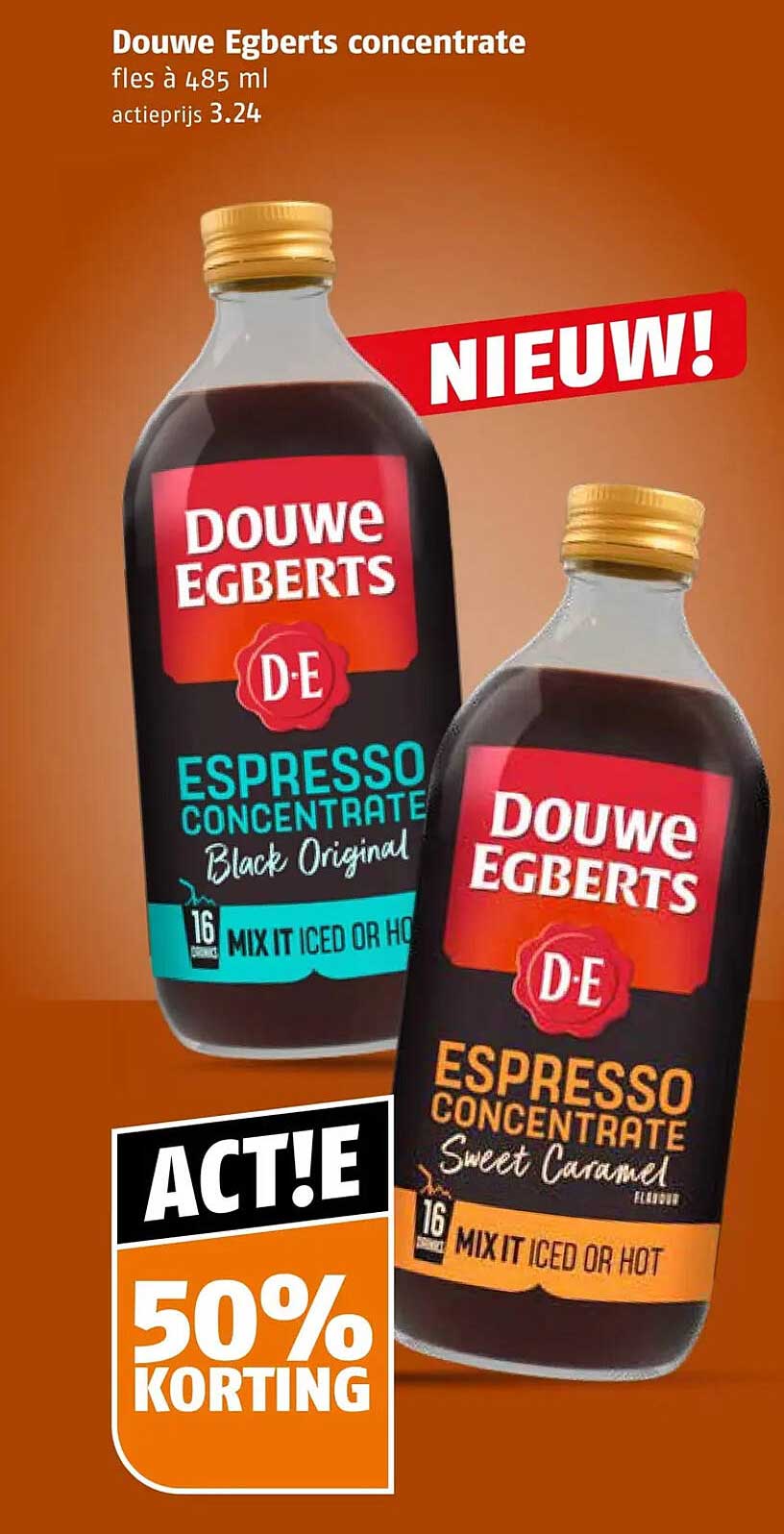 Douwe Egberts concentrate fles à 485 ml 50% korting