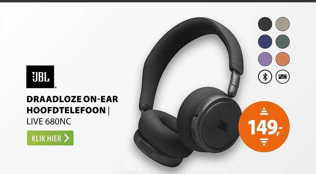 DRAADLOZE ON-EAR HOOFDTELEFOON | LIVE 680NC