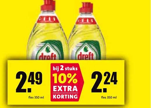 Dreft 10% EXTRA KORTING bij 2 stuks
