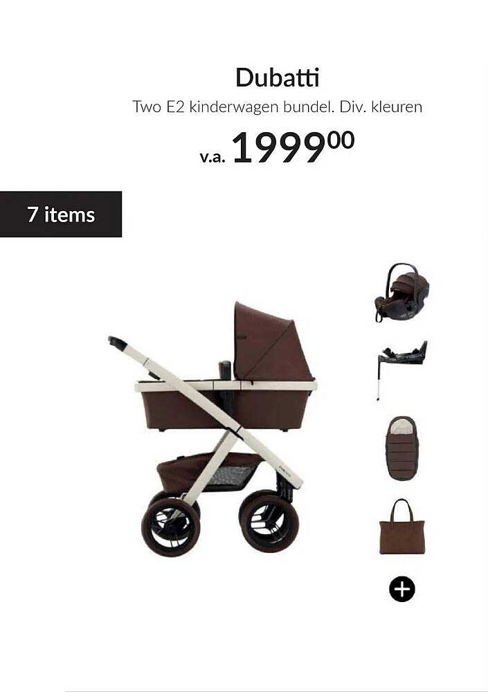 Dubatti Two E2 kinderwagen bundel. Div. kleuren