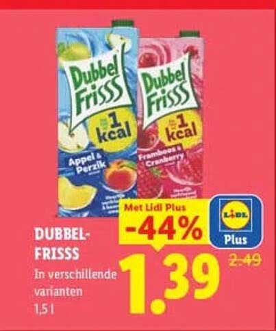 DUBBEL-FRISSS in verschillende varianten 1,5 l