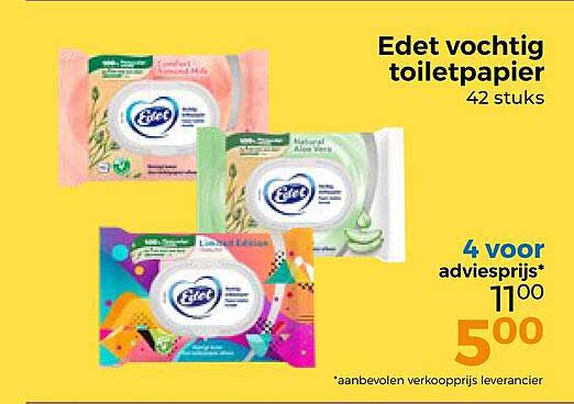 Edet vochtig toiletpapier 42 stuks