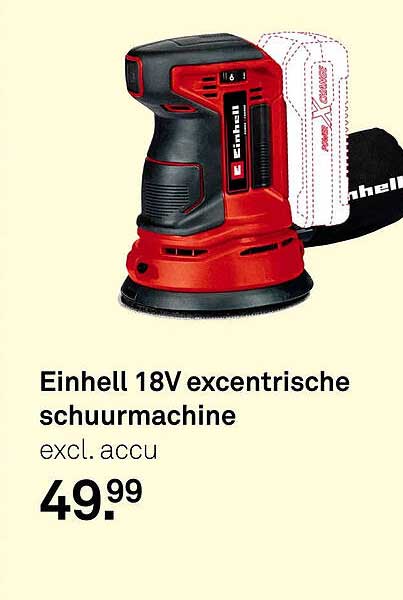 Einhell 18V excentrische schuurmachine excl. accu