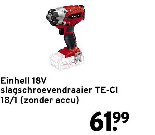 Einhell 18V slagschroevendraaier TE-CI 18/1 (zonder accu)