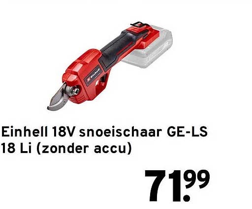 Einhell 18V snoeischaar GE-LS 18 Li (zonder accu)