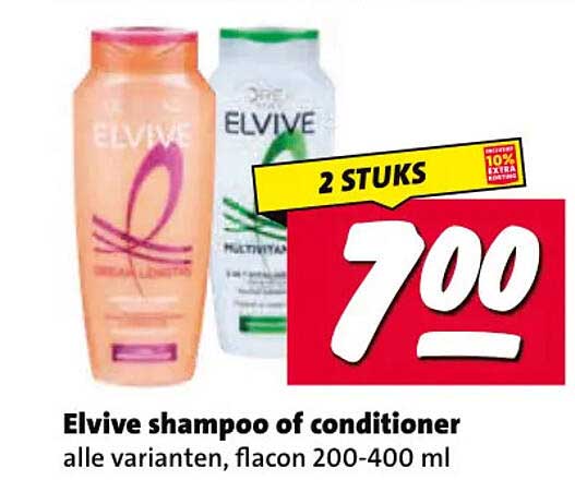 Elvive shampoo of conditioner 2 STUKS