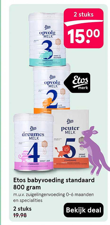 Etos babyvoeding standaard 800 gram