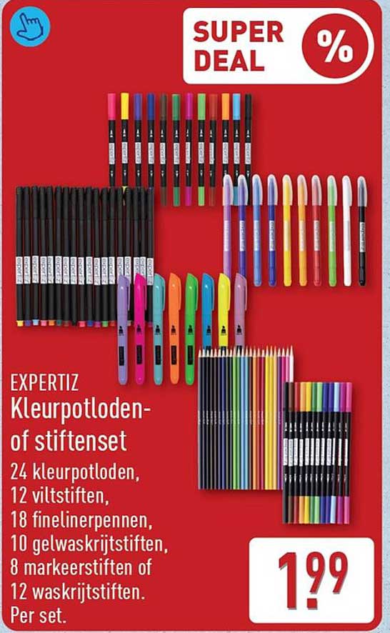 EXPERTIZ Kleurpotloden- of stiftenset