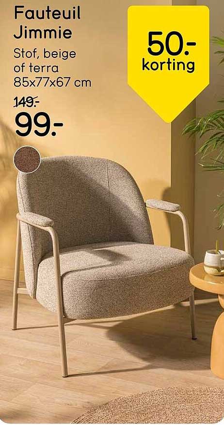 Fauteuil Jimmie - 50.- korting