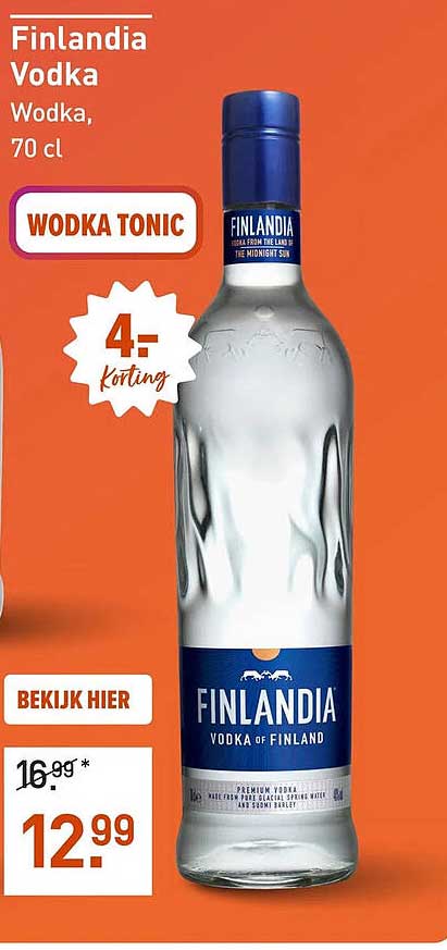 Finlandia Vodka Wodka, 70 cl