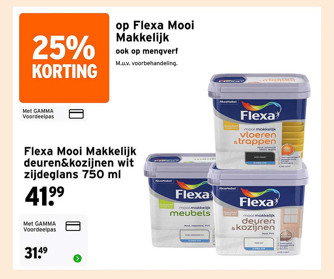 Flexa Mooi Makkelijk deuren&kozijnen wit zijdeglans 750 ml