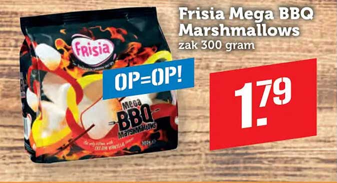 Frisia Mega BBQ Marshmallows zak 300 gram OP=OP!