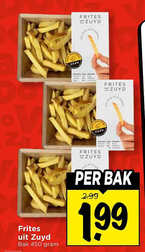 Frites uit Zuyd Bak 450 gram PER BAK