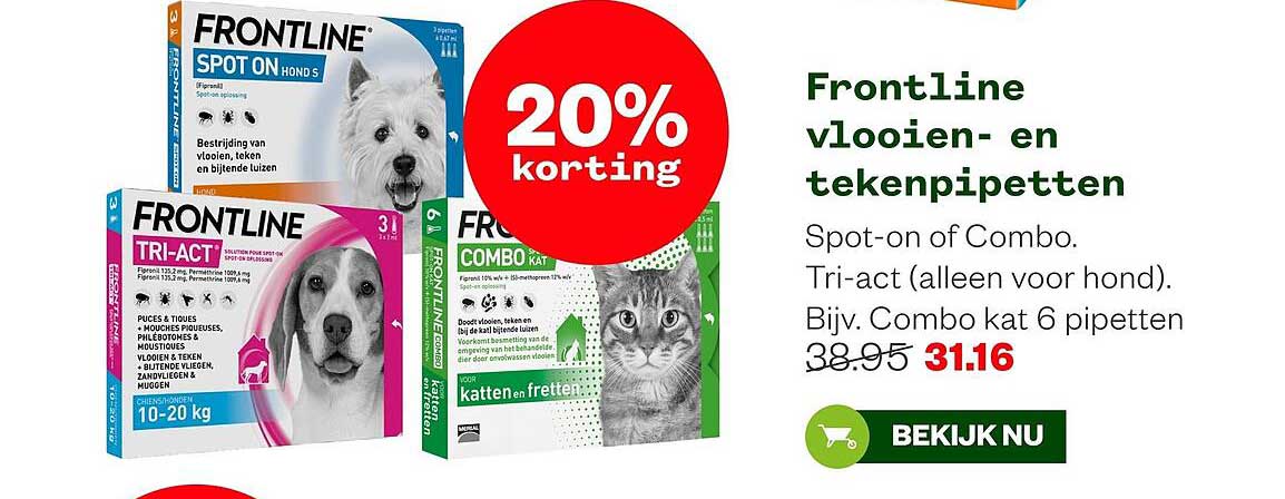 Frontline vlooien- en tekenpipetten