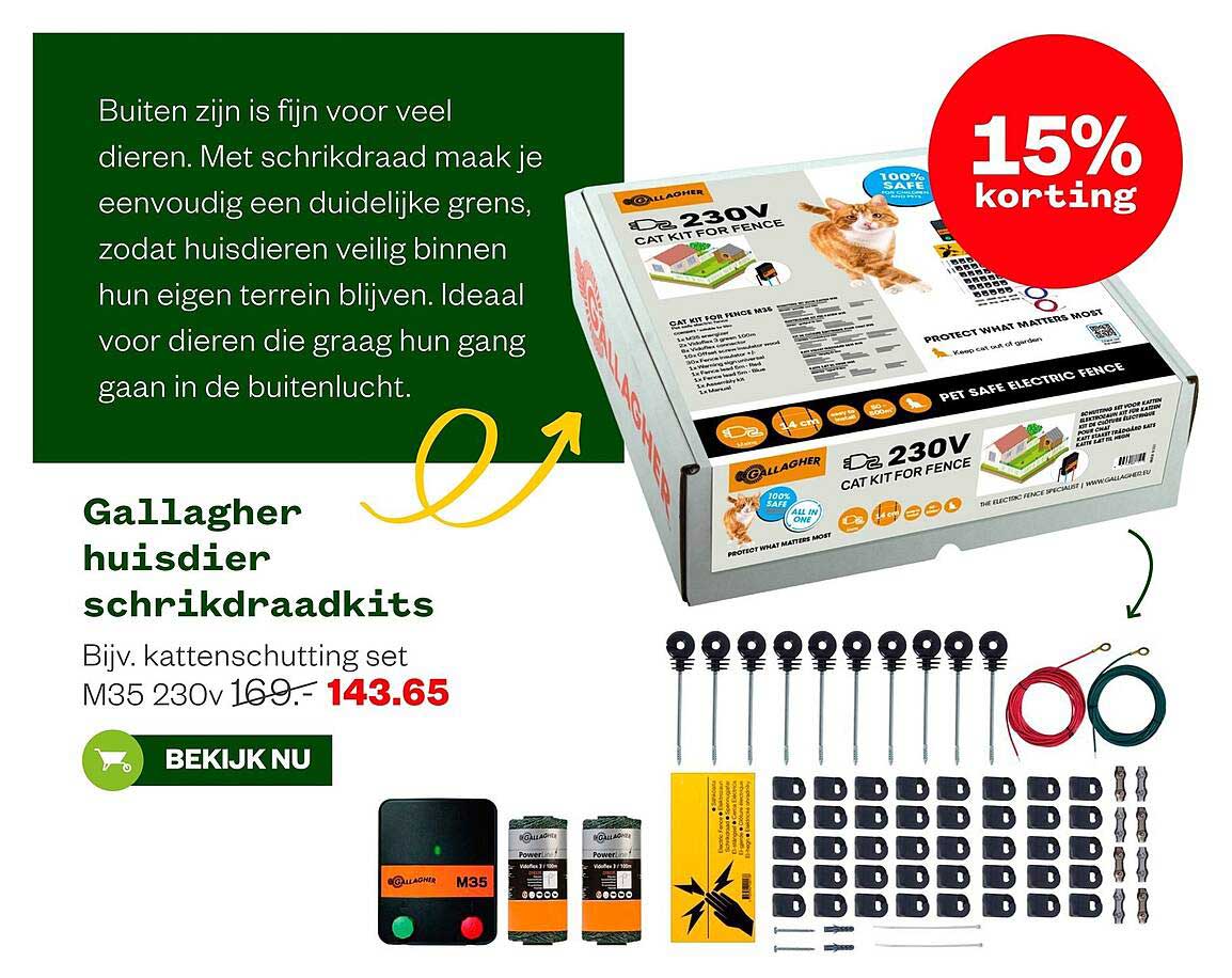 Gallagher huisdier schrikdraadkits