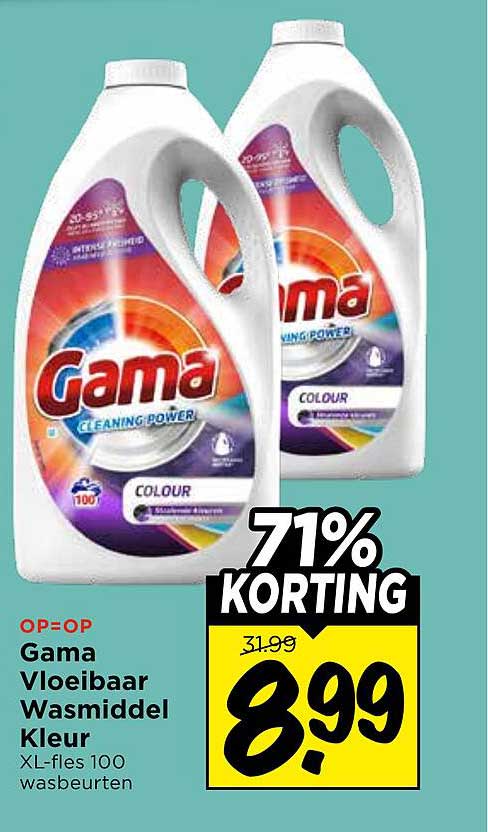 Gama Vloeibaar Wasmiddel Kleur XL-fles 100 wasbeurten 71% KORTING