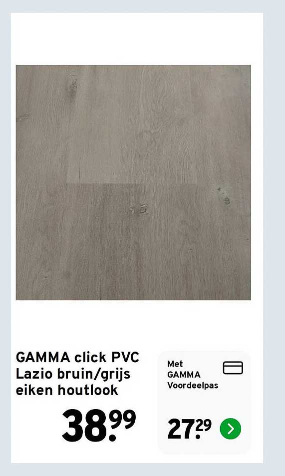 GAMMA click PVC Lazio bruin/grijs eiken houtlook