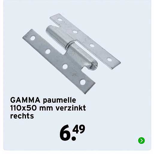 GAMMA paumelle 110x50 mm verzinkt rechts