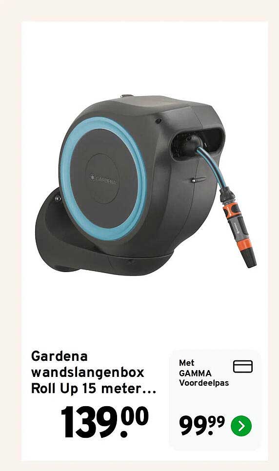 Gardena wandslangenbox Roll Up 15 meter...
