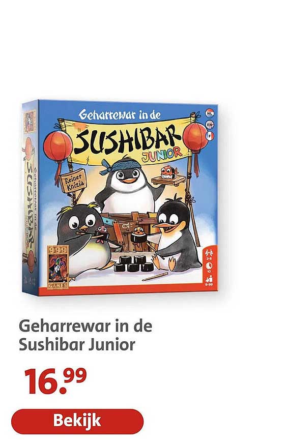 Geharrewar in de Sushibar Junior