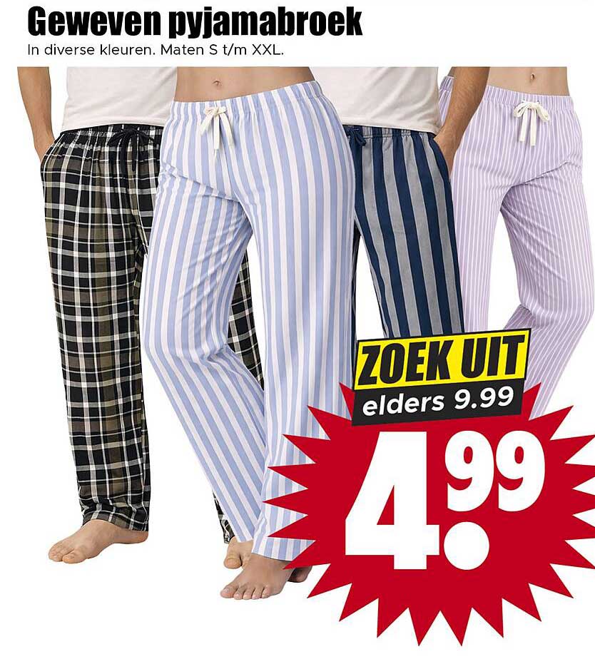 Geweven pyjamabroek