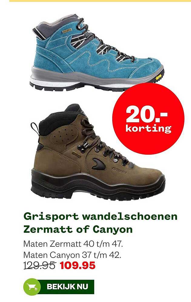 Grisport wandelschoenen Zermatt of Canyon 20.- korting