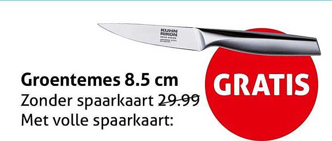 Groentemes 8.5 cm GRATIS