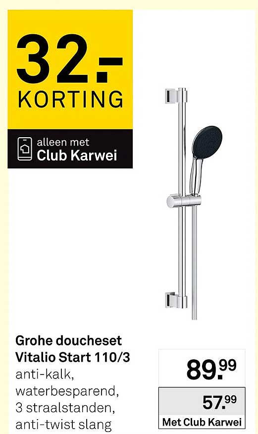 Grohe doucheset Vitalio Start 110/3 32.- korting
