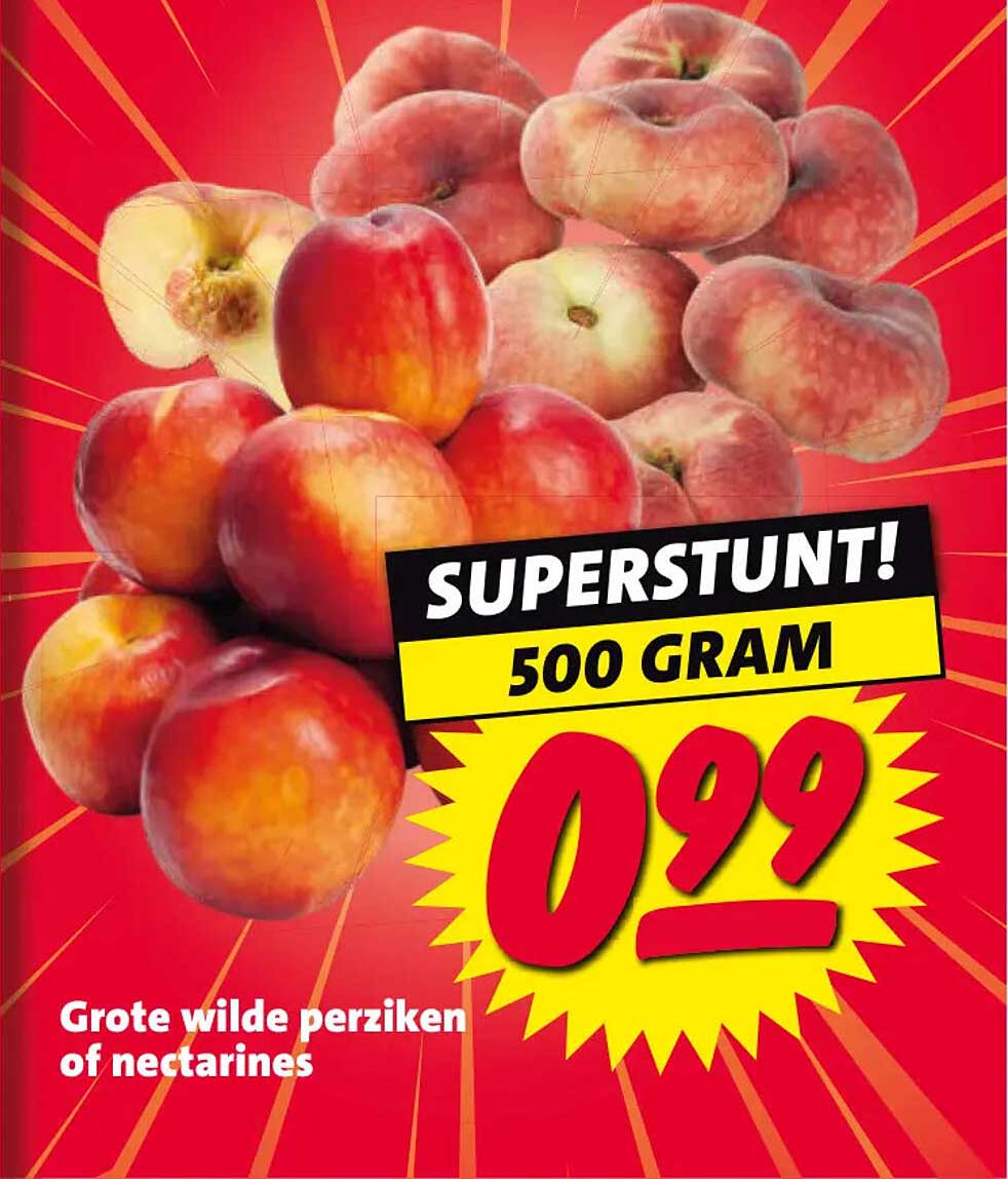 Grote wilde perziken of nectarines SUPERSTUNT! 500 GRAM
