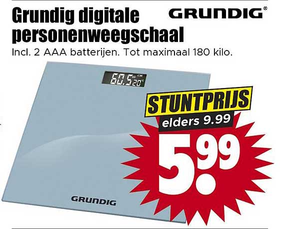 Grundig digitale personenweegschaal