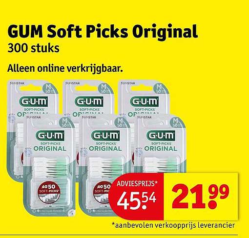 GUM Soft Picks Original 300 stuks Alleen online verkrijgbaar.
