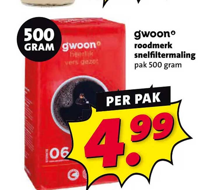 gwoon roodmerk snelfiltermaling pak 500 gram