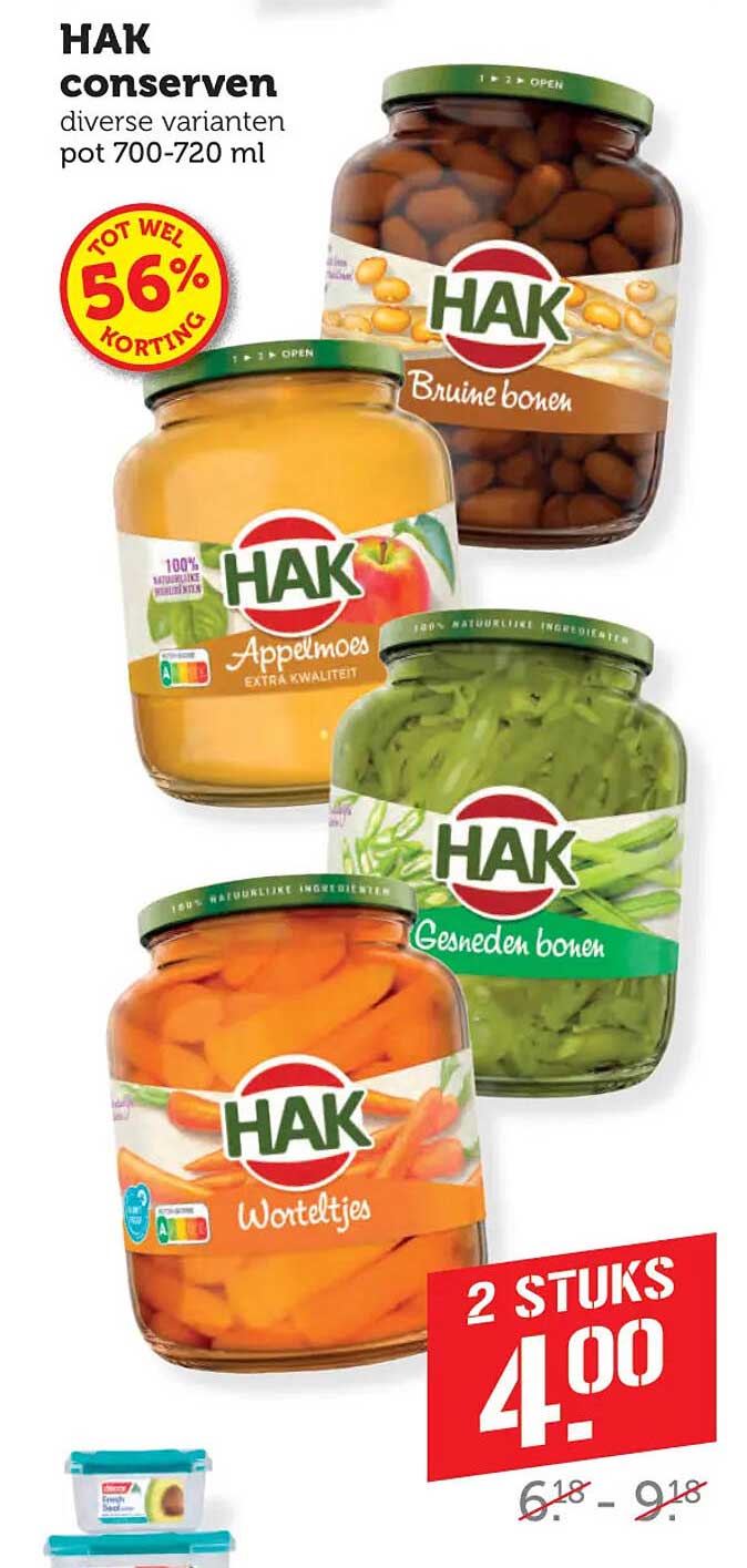 HAK conserven diverse varianten pot 700-720 ml