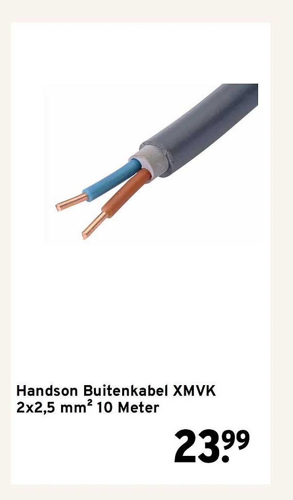 Handson Buitenkabel XMVK 2x2,5 mm² 10 Meter