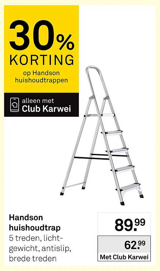 Handson huishoudtrap 30% korting op Handson huishuidtrappen alleen met Club Karwei