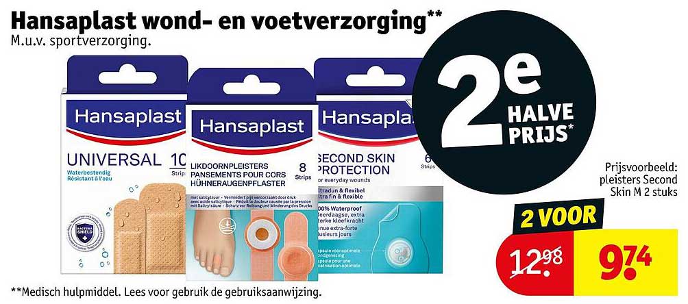 Hansaplast wond- en voetverzorging** 2e halve prijs*