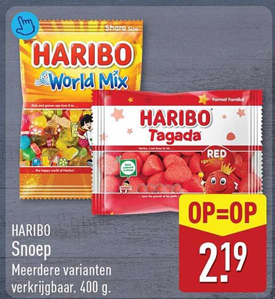 HARIBO Snoep Meerdere varianten verkrijgbaar. 400 g. OP=OP
