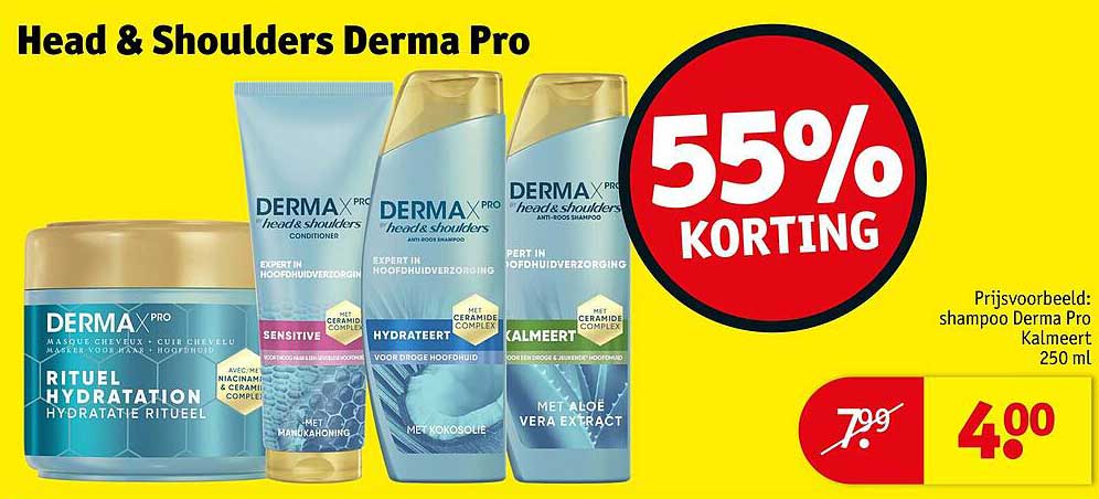 Head & Shoulders Derma Pro 55% KORTING