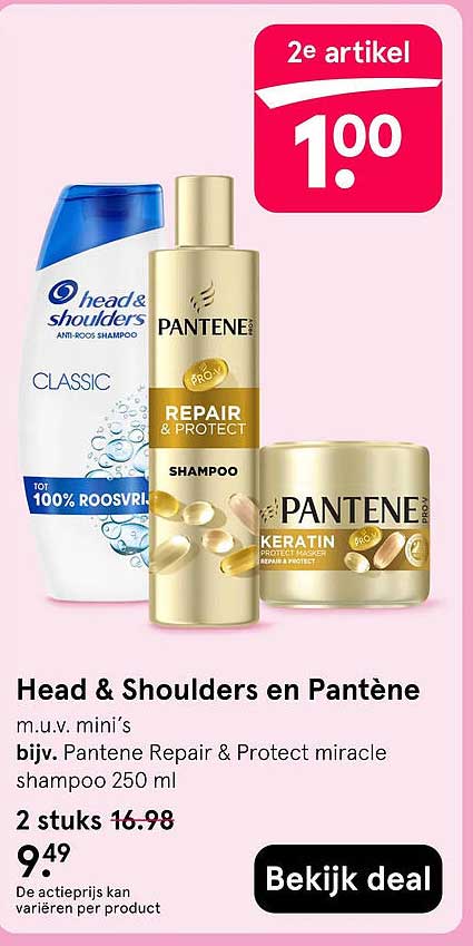 Head & Shoulders en Pantène 2e artikel 1.00