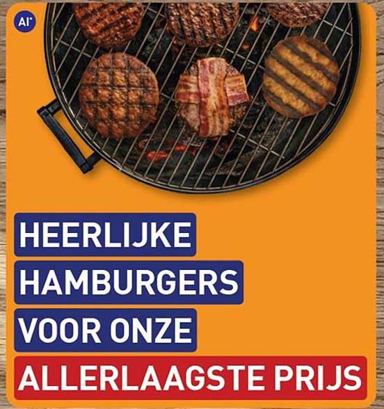 HEERLIJKE HAMBURGERS VOOR ONZE ALLERLAAGSTE PRIJS