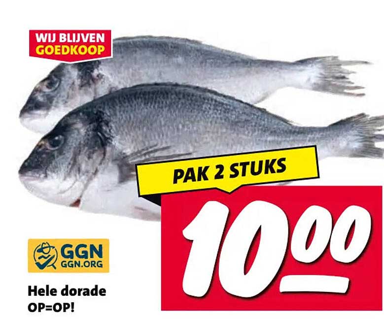 Hele dorade OP=OP! PAK 2 STUKS