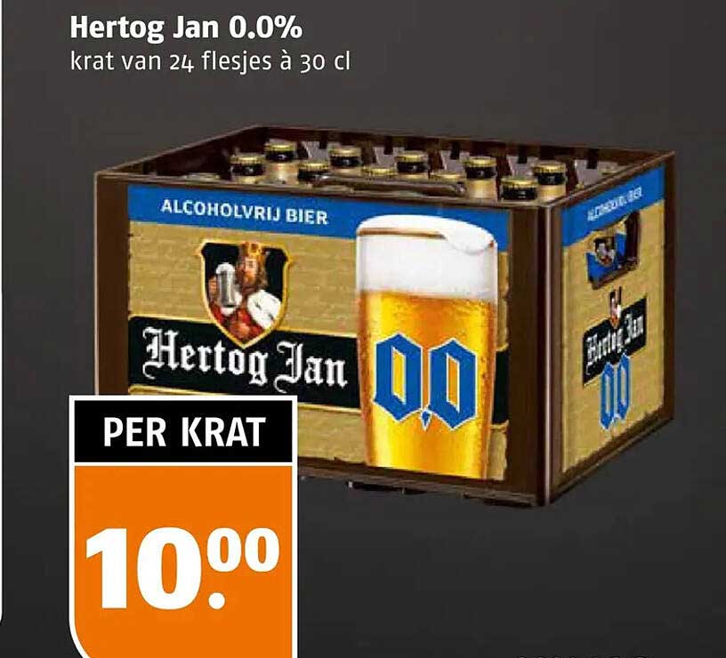 Hertog Jan 0.0% krat van 24 flesjes à 30 cl